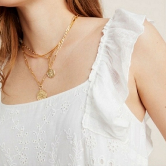 Anthropologie Payal Jain Fallon Eyelet Maxi Dress in White - Picture 3 of 13